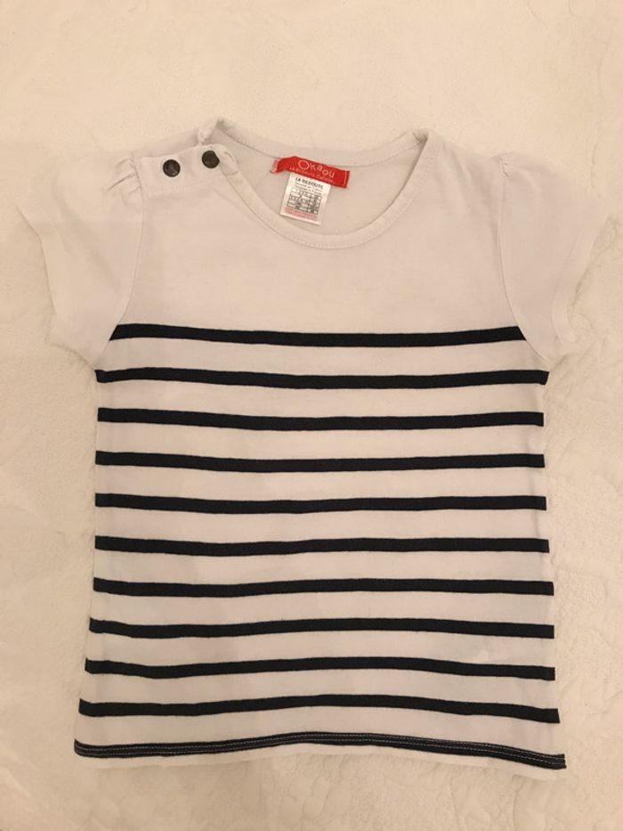 T-shirt à rayures à manches courtes