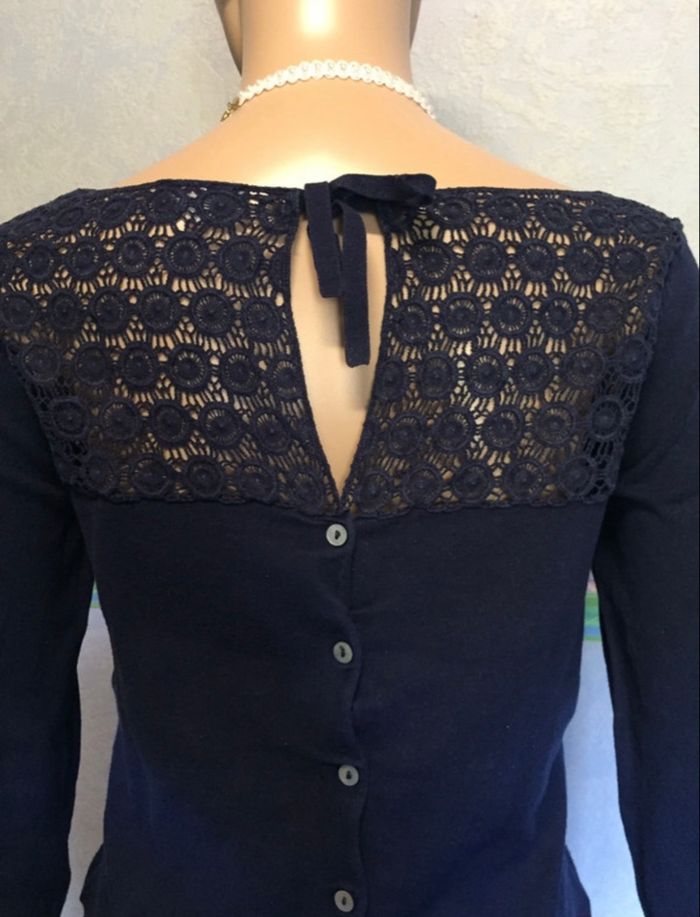 Blouse Grain De Malice Femme Manche 3/4 Taille S 36 Bleu Marine Grain de Malice - photo numéro 5