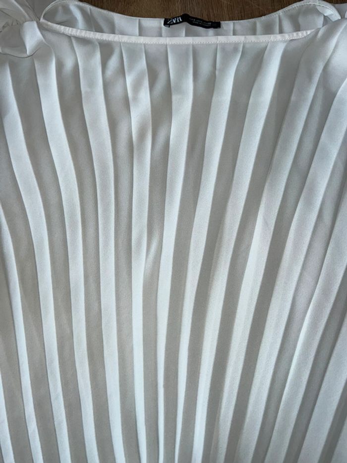 Blouse plissée blanche Zara 36 🌸 - photo numéro 4