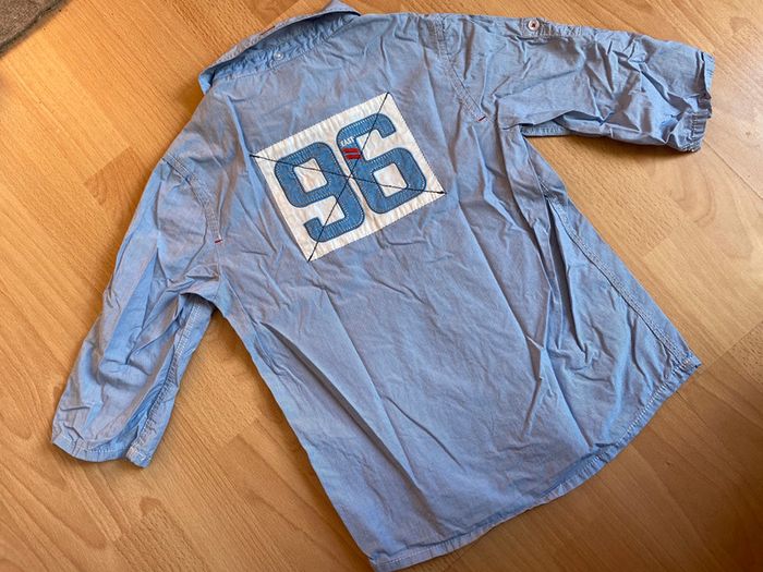 Jolie chemise bleue manches 3/4 Okaïdi T. 8 ans/126 cm garçon TBE - photo numéro 2