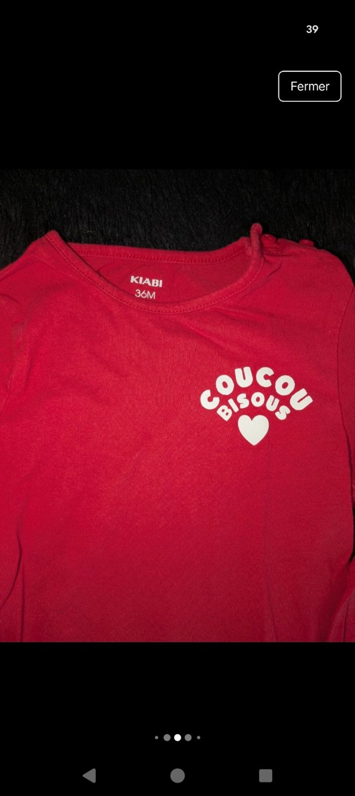 T-shirt manches longues fille 3 ans DPAM - photo numéro 5