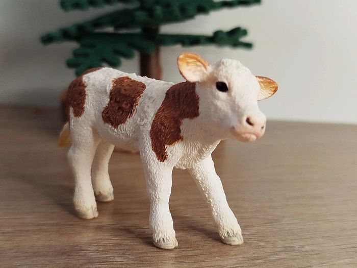 Schleich figurine veau bovidé Animal de la ferme - photo numéro 2