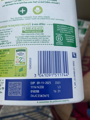 Bledilait 1er âge