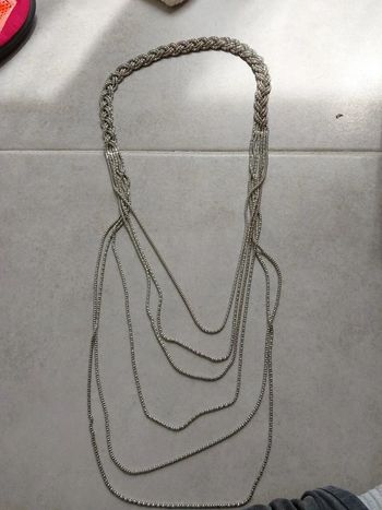 Collier fantaisie argenté