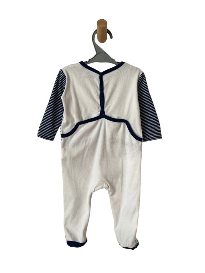 Pyjama / dors-bien en coton imprimé lion et rayures - DPAM 9 mois - photo numéro 3