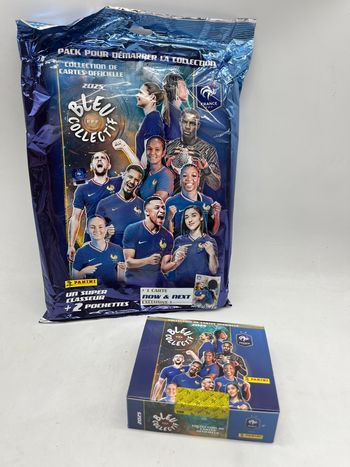  Kit de démarrage avec boite de carte Foot Panini Bleu collectif Neuf   