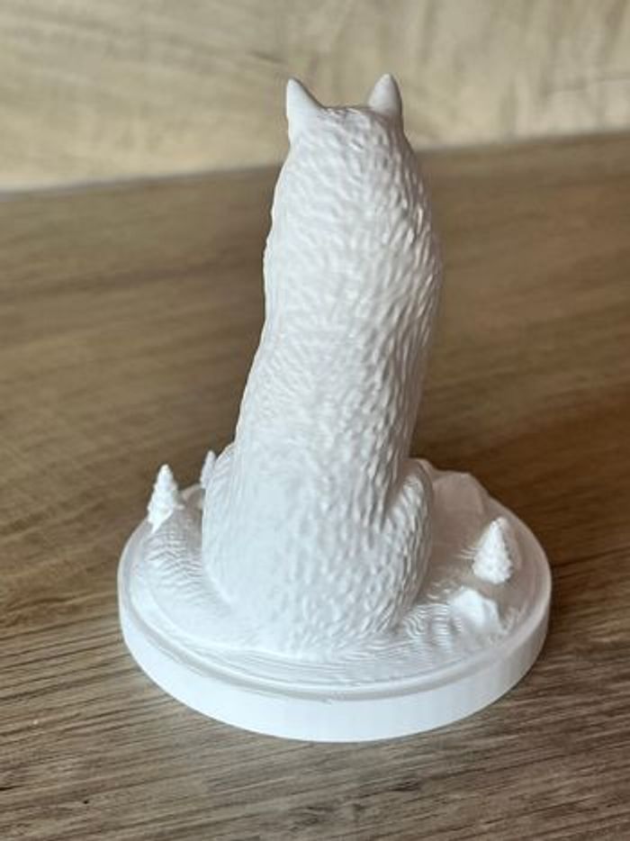 🐺 Figurine Loup Blanc – Objet déco - photo numéro 3