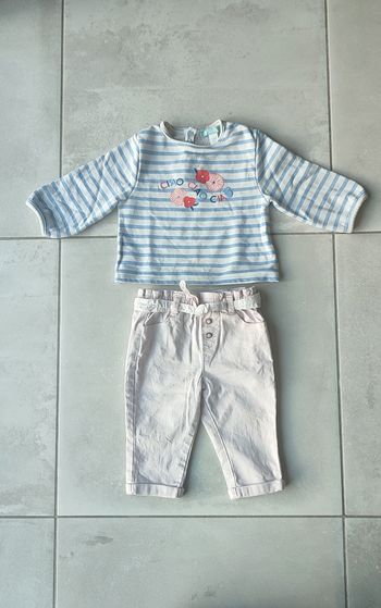 Obaïbi tenue 12 mois fille printemps excellent état