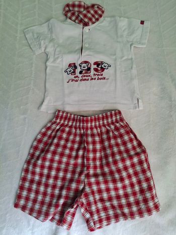 Ensemble T-shirt et short 12 mois