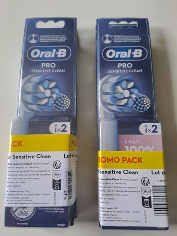 Brossettes Oral-B Sensitive clean neuves 