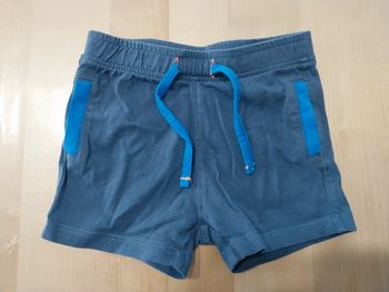 Short souple bébé 9 mois bleu marine