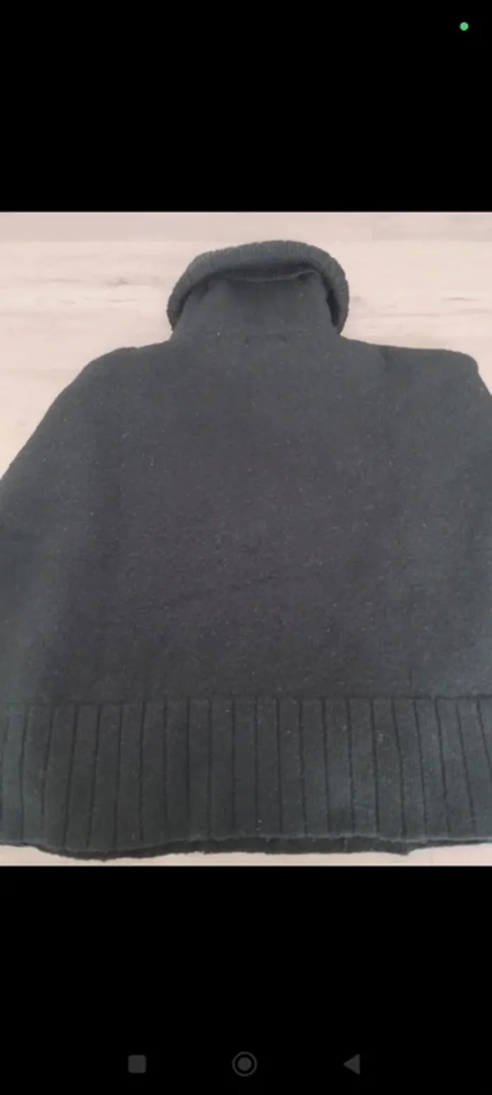 Pull col roulé noir Stradivarius S - photo numéro 3