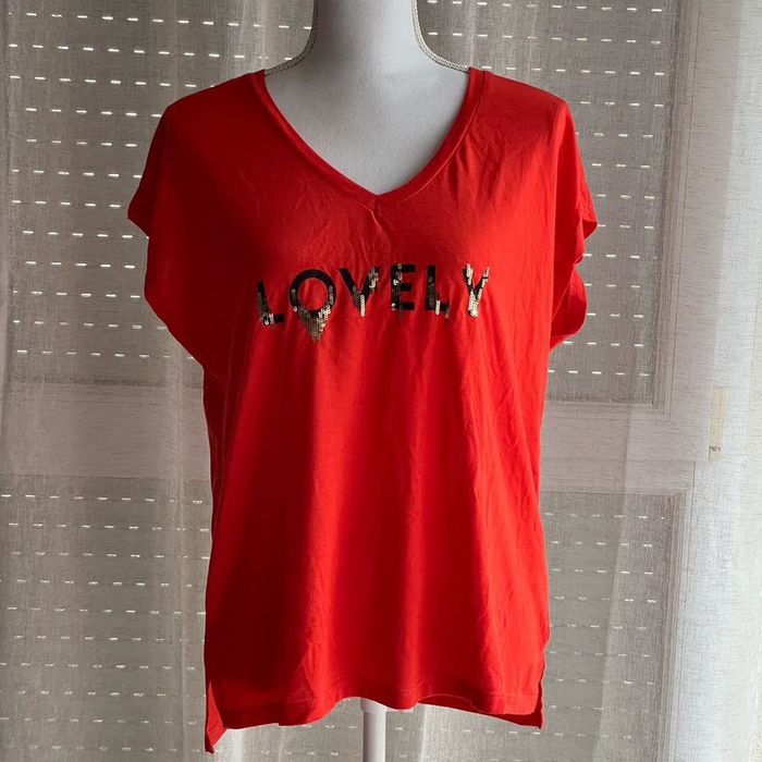 T-shirt orange / rouge Lovely