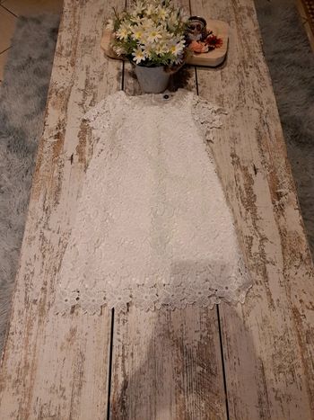 Robe dentelle double