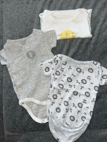 Lot de 3 bodys manches courtes 3 mois