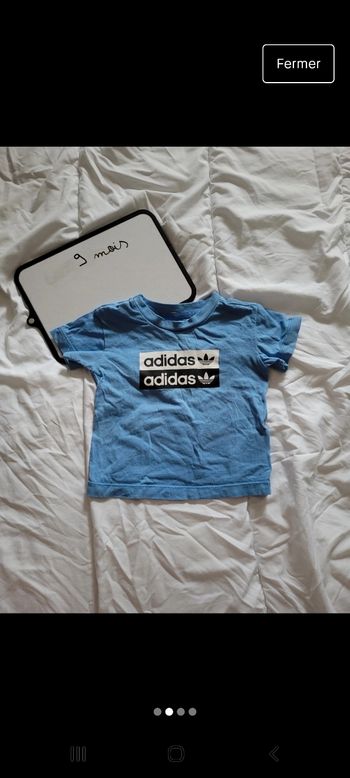 T-shirt adidas taille 6 à 9 mois