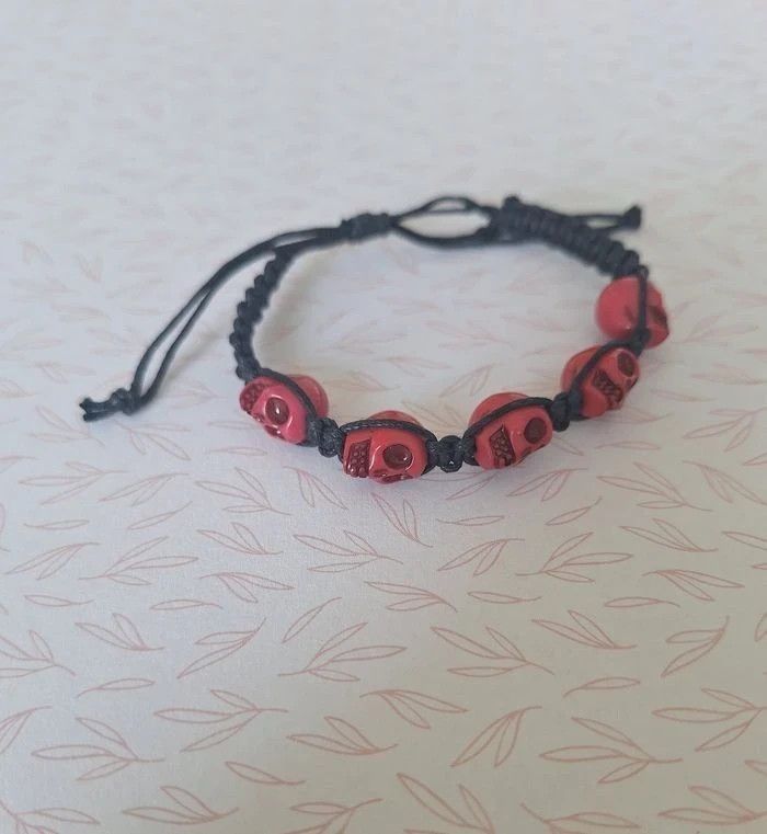 Bracelet tête de mort neuf - photo numéro 2