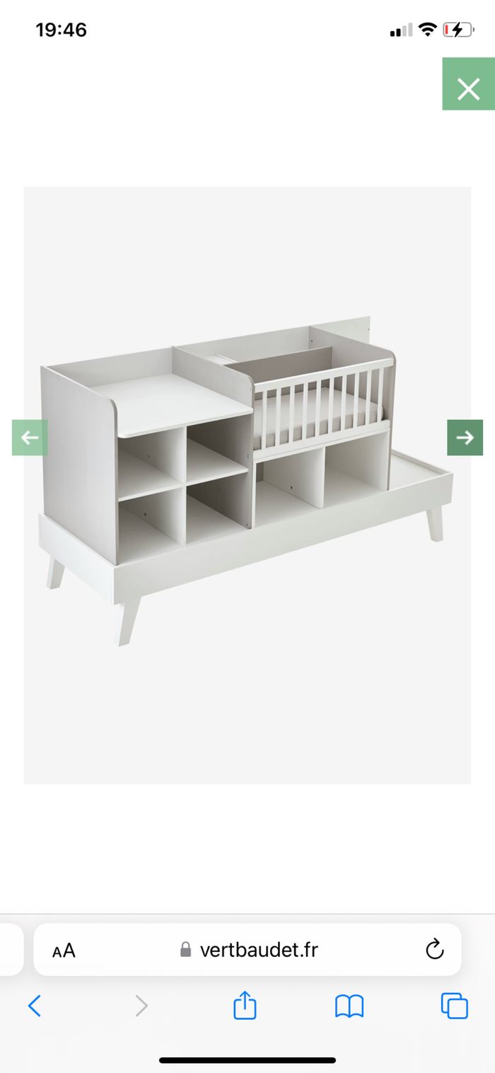 Lit berceau évolutif Vertbaudet - photo numéro 2