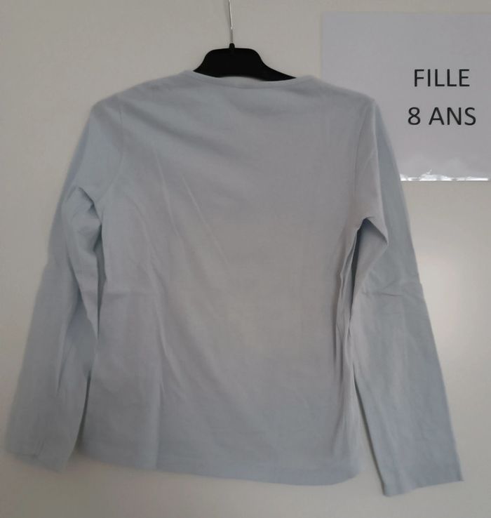 T-shirt ml reine des neiges Disney 8 ans - photo numéro 2