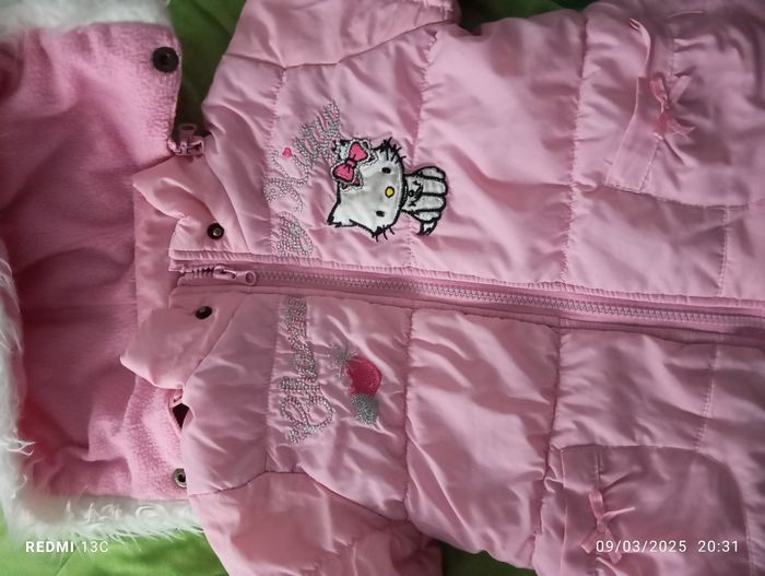 Manteau Hello capuche fourrure rose24 mois - photo numéro 8