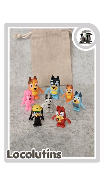 🚂 lot de 8 figurines bluey