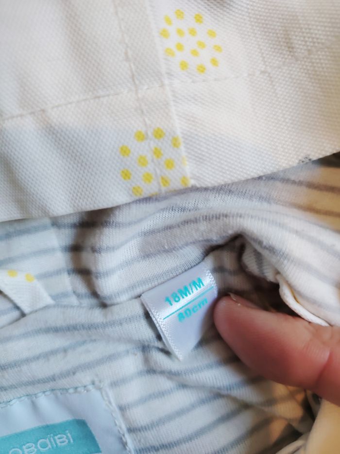 🌂 Obaibi/Orchestra - Ciré/ Parka de pluie blanc motifs fleurs jaune - Taille 18 mois - photo numéro 6