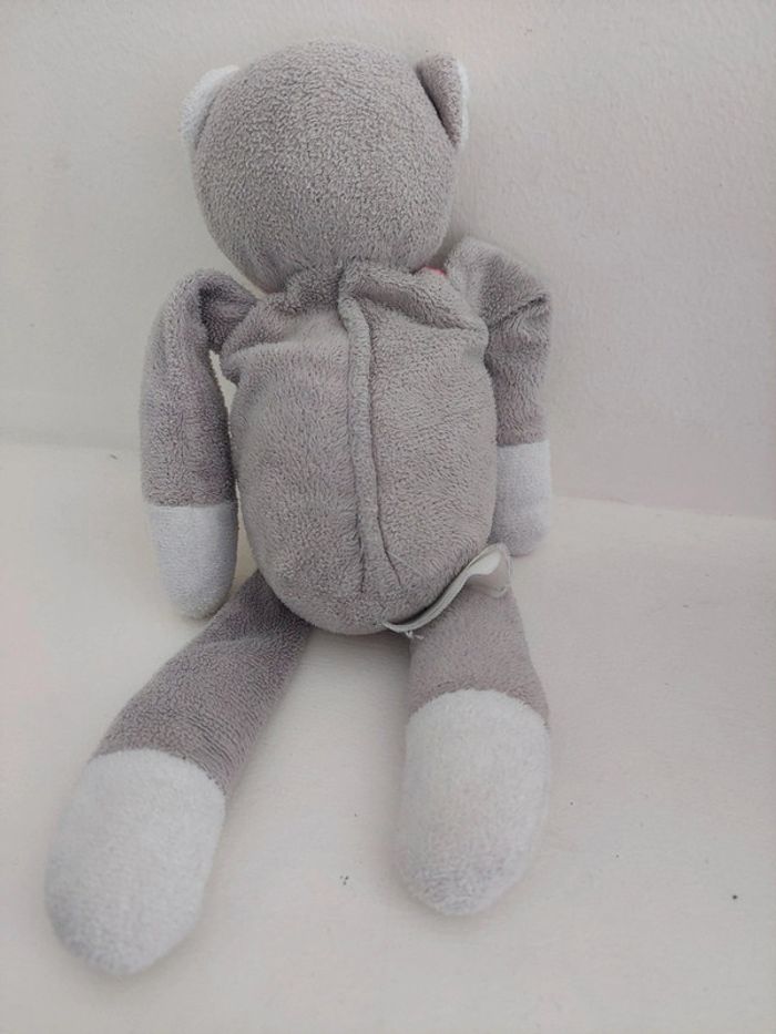 Mustela - peluche ours gris et rose Musti - photo numéro 3