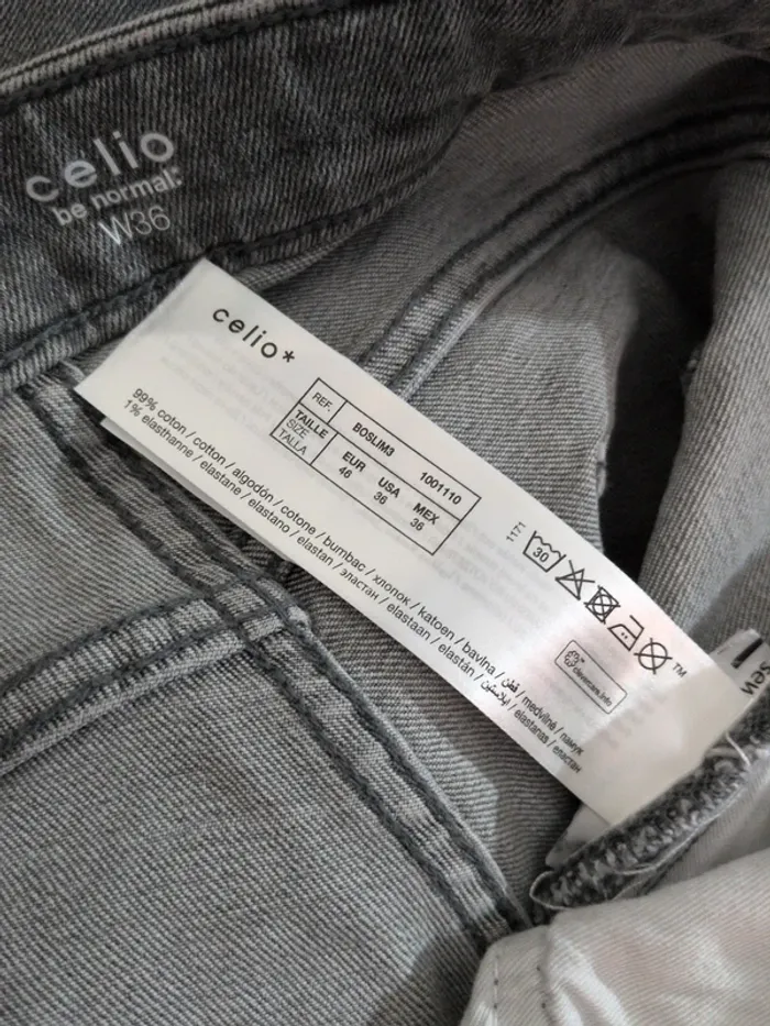 Jean homme griS Celio Taille 44 - photo numéro 5