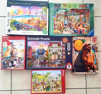 Lot de 6 puzzles n 500 et 1000 pièces