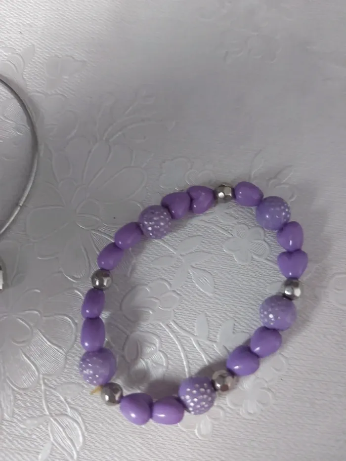 Lot 3 bracelets violets - photo numéro 4