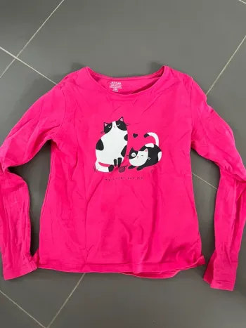 T shirt manches longues kiabi chat 10 ans