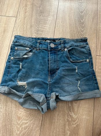 Short en jean bleu