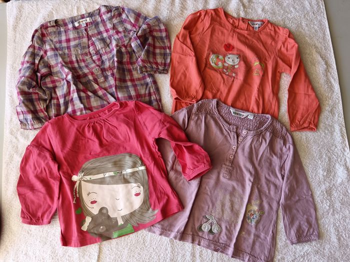 Lot hauts manches longues fille