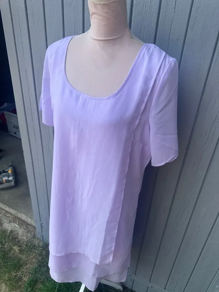 Robe mi longue été Lila manches courtes légère doublée - photo numéro 3