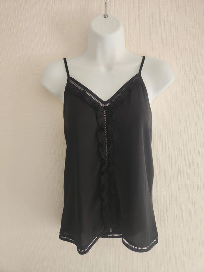 Débardeur chic détails ajourés Mango XS noir - photo numéro 2