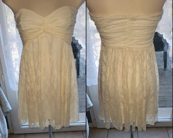 Robe bustier dentelle crème 38 Asos