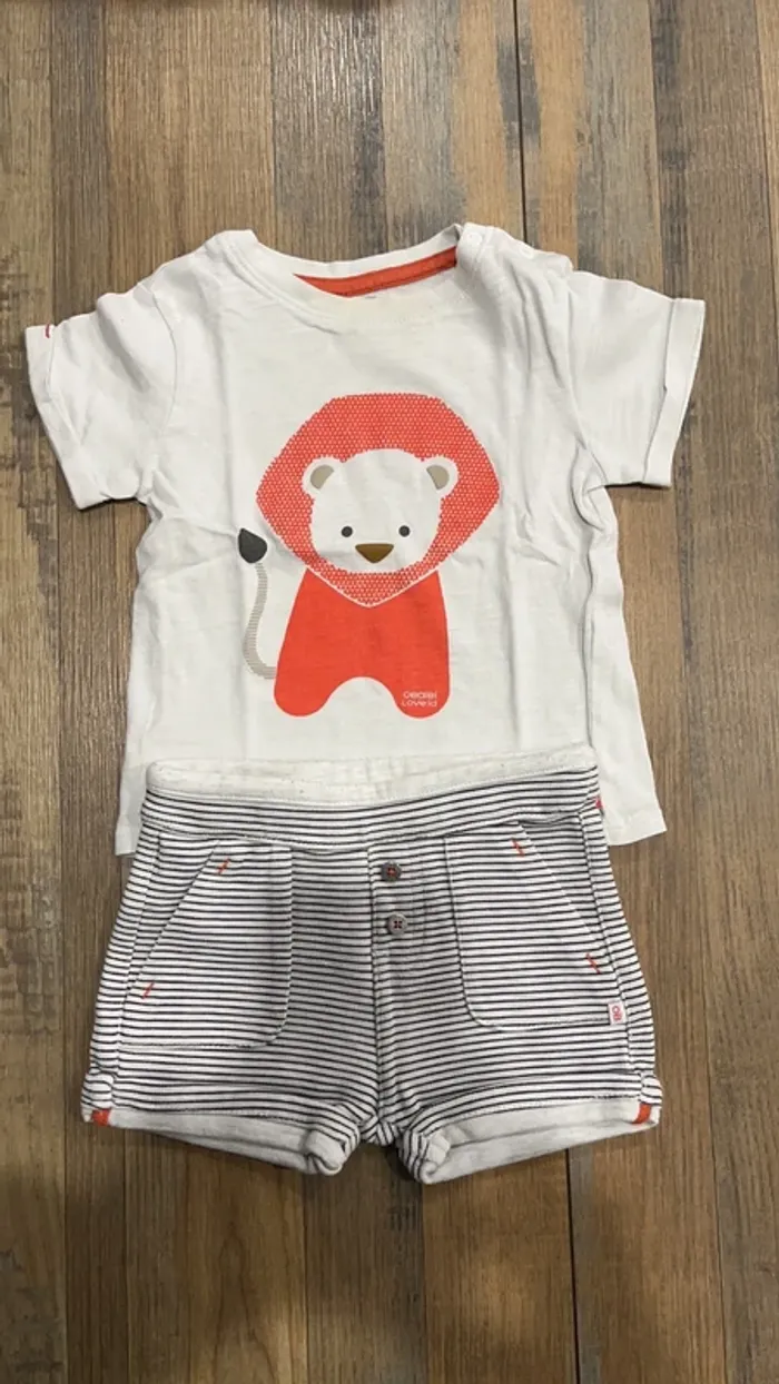 Veste réversible avec short et 2 tee shirt si - photo numéro 2