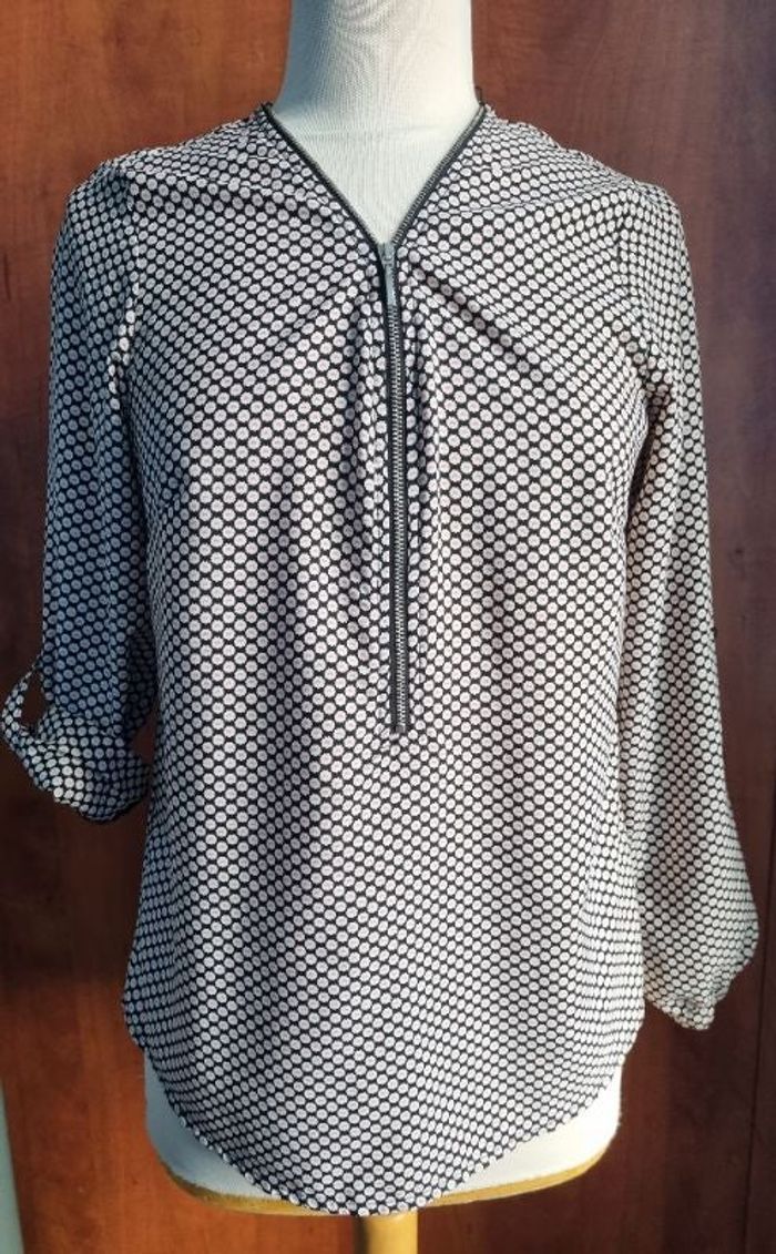 Blouse à motifs manches retroussable 36 - photo numéro 1