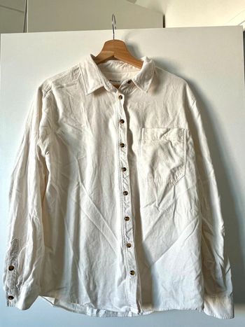 Chemise velours blanc crème 40 maison 123