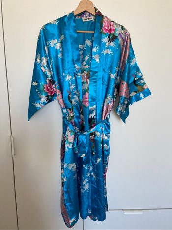 Long kimono bleu clair