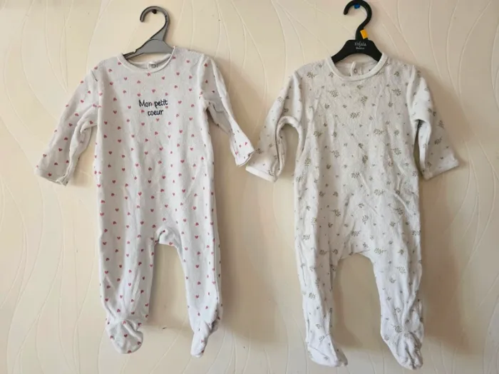 Lot de 2 pyjamas bébé fille hiver