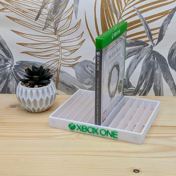 XBox One Support 12 boitiers  (Blanc & Vert)