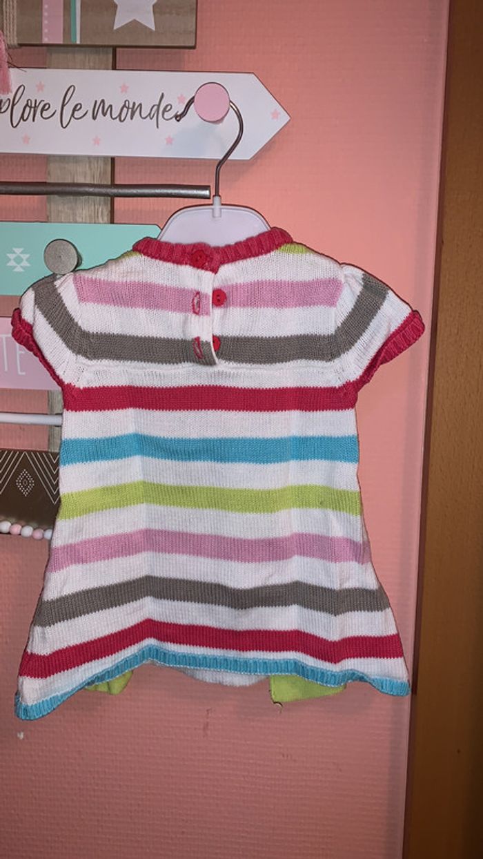 Robe en lainage multicolore 6 mois - photo numéro 2