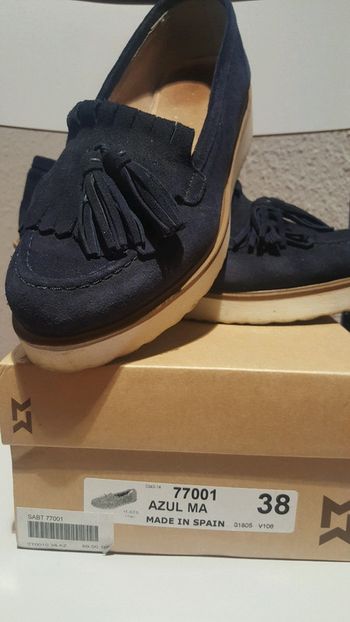 Chaussures cuir marine nubuck 38