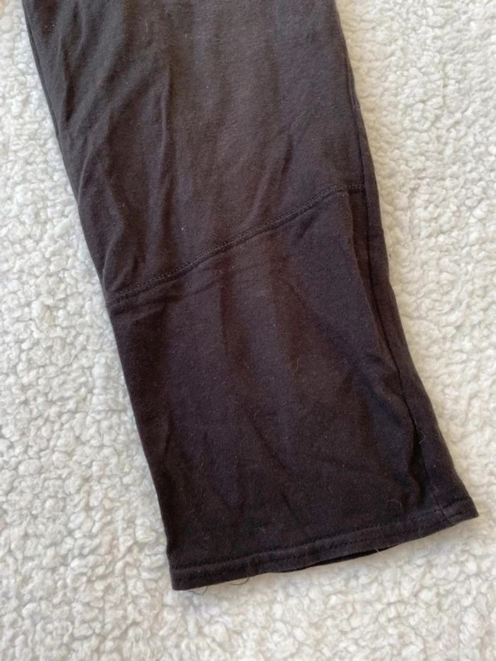 Legging pantalon de sport pantacourt noir blanc Domyos - photo numéro 2