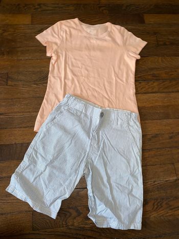 tshirt H&M et short Monoprix 8 ans