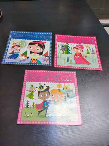 3 livres cendrillon la belle et la bête blanche neige neufs