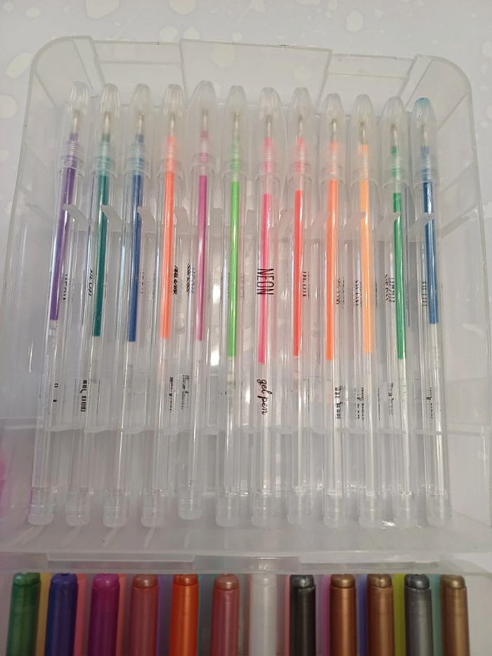 Boîte de 48 stylos gel Action neuf - photo numéro 6