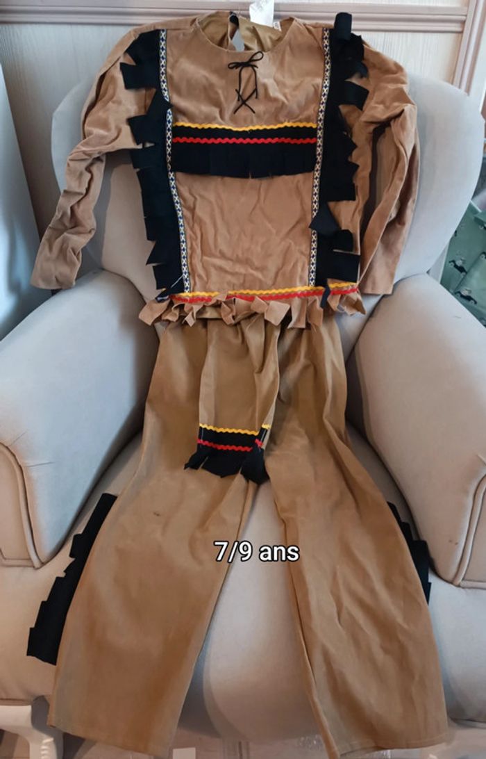 Déguisement indien cowboy 7/9 ans - photo numéro 1