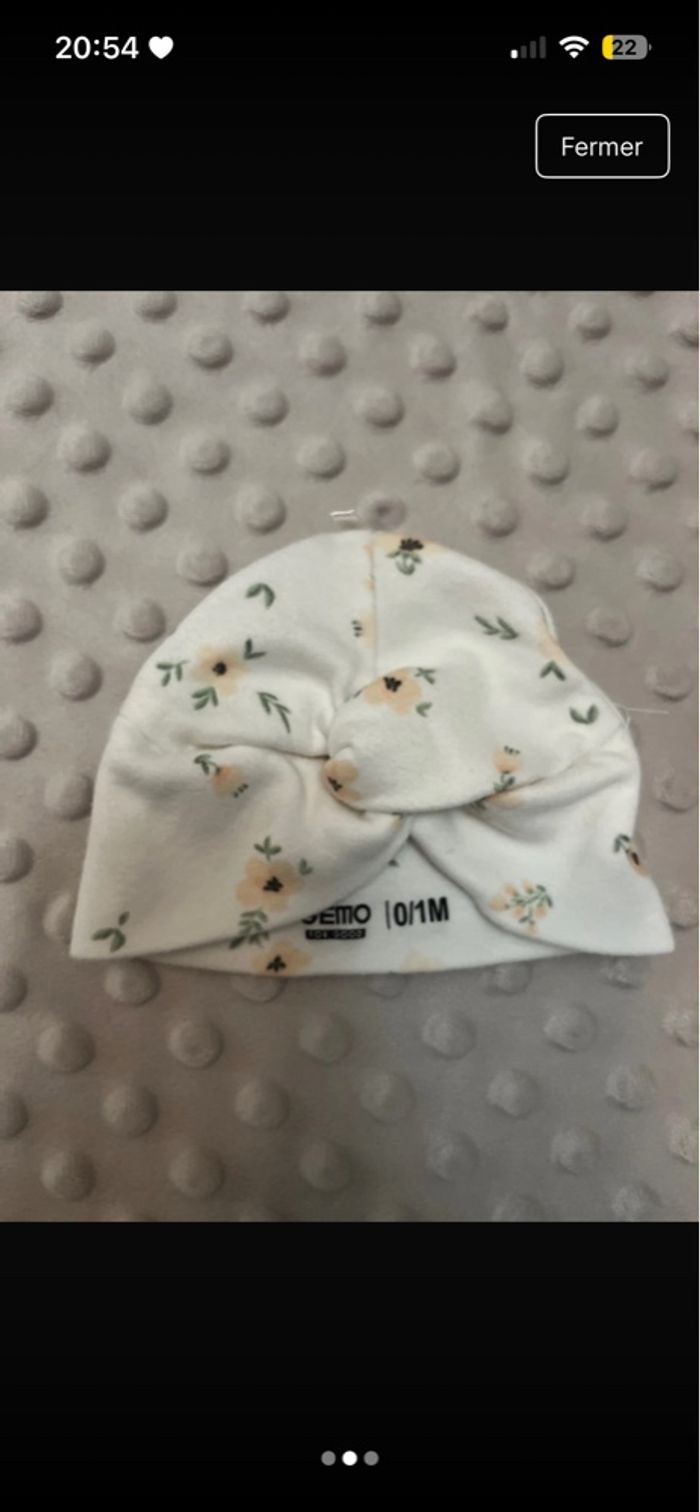 2 bonnets 0/1mois - photo numéro 3
